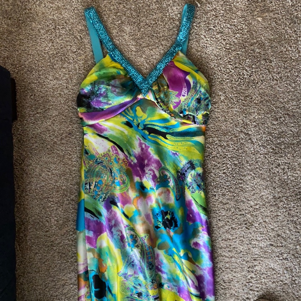 Multi color prom dress. Size small